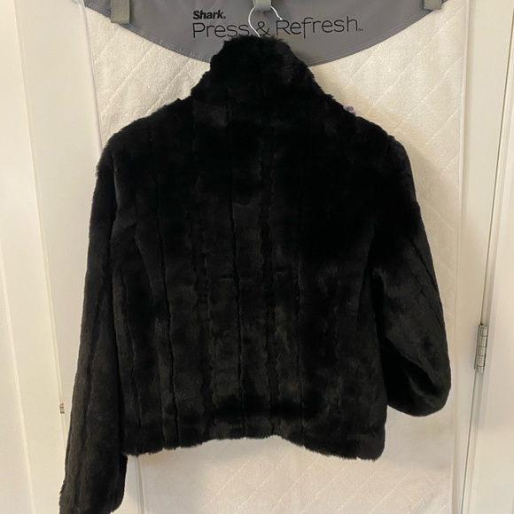 Solid zip up fur coat - Picture 3 of 3
